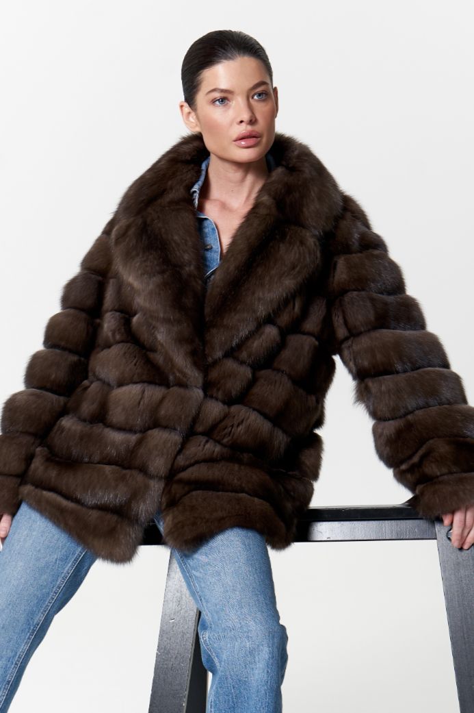 Шуба из меха соболя 1001