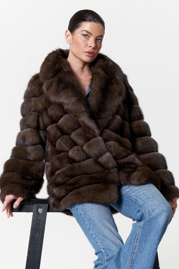 Шуба из меха соболя 1001