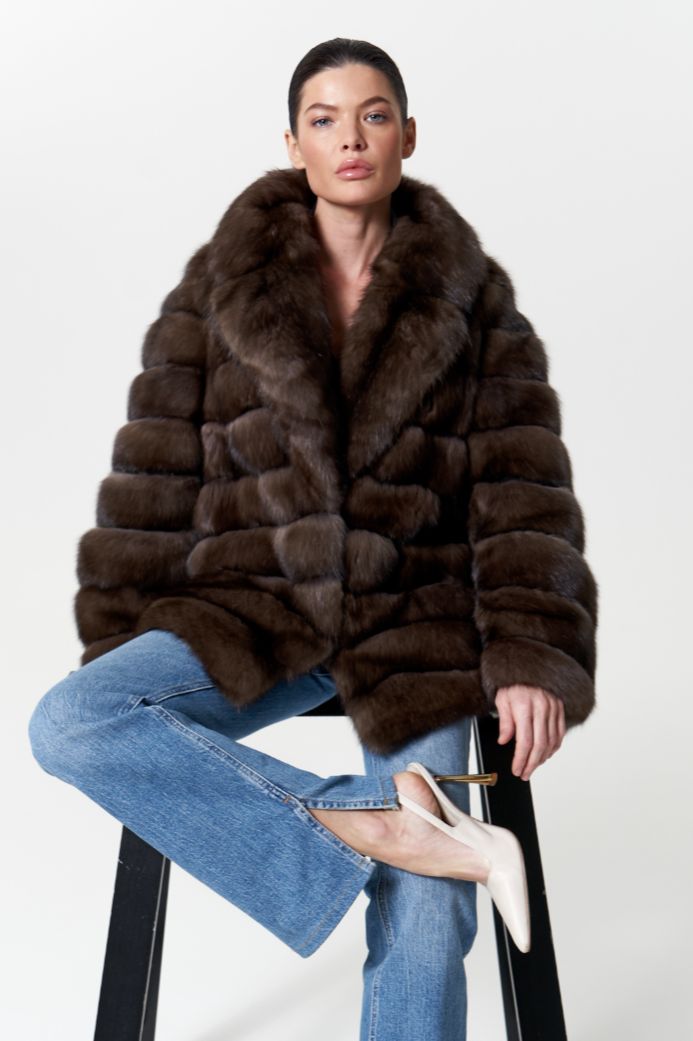 Шуба из меха соболя 1001