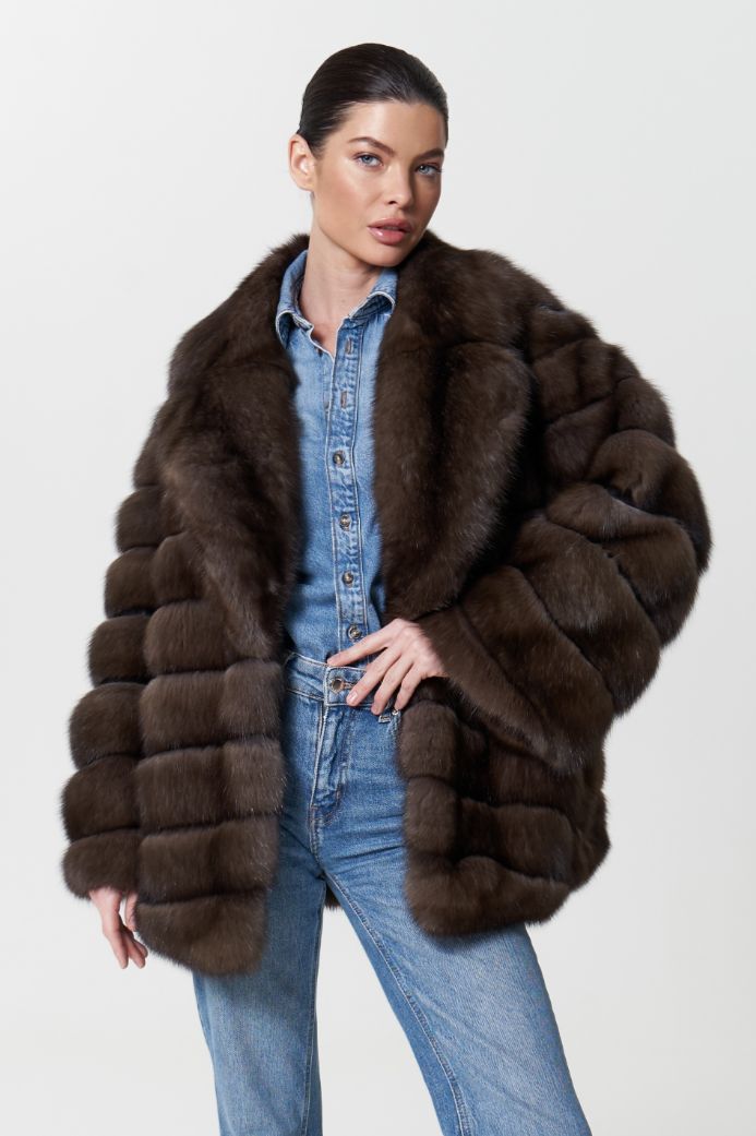 Шуба из меха соболя 1001