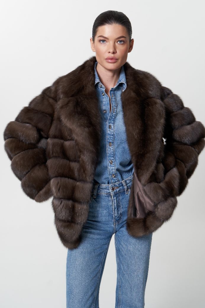 Шуба из меха соболя 1001