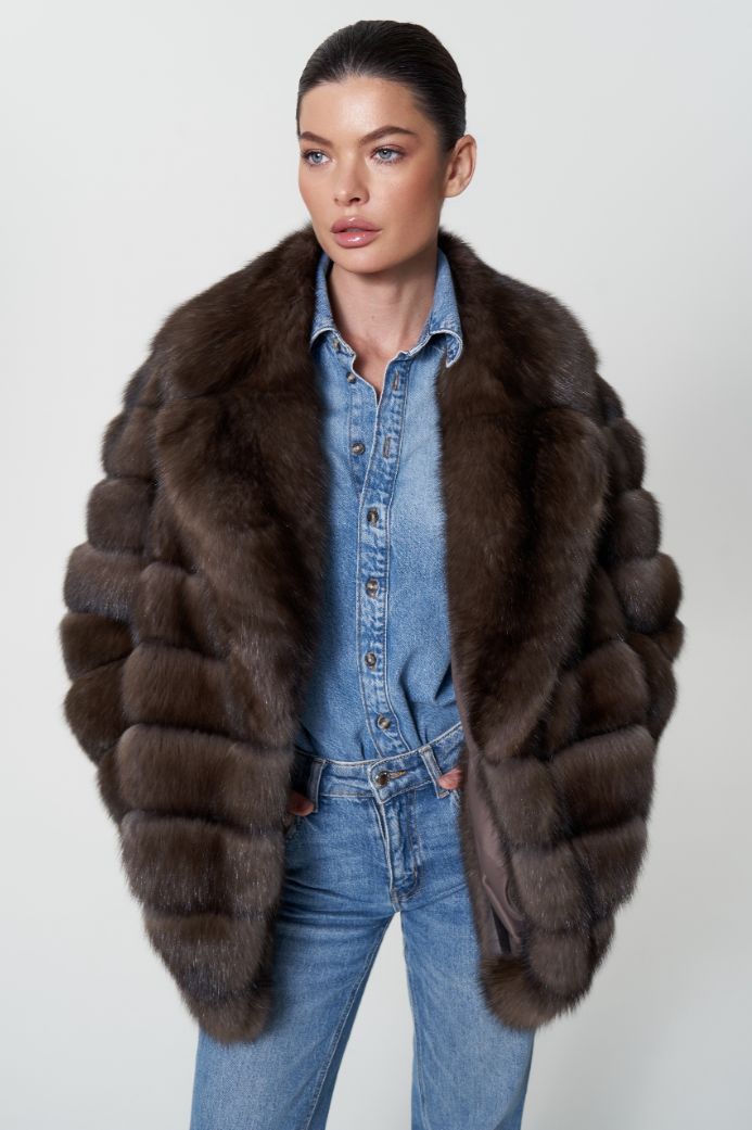 Шуба из меха соболя 1001