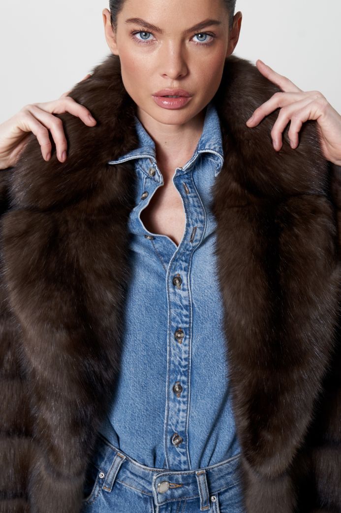 Шуба из меха соболя 1001