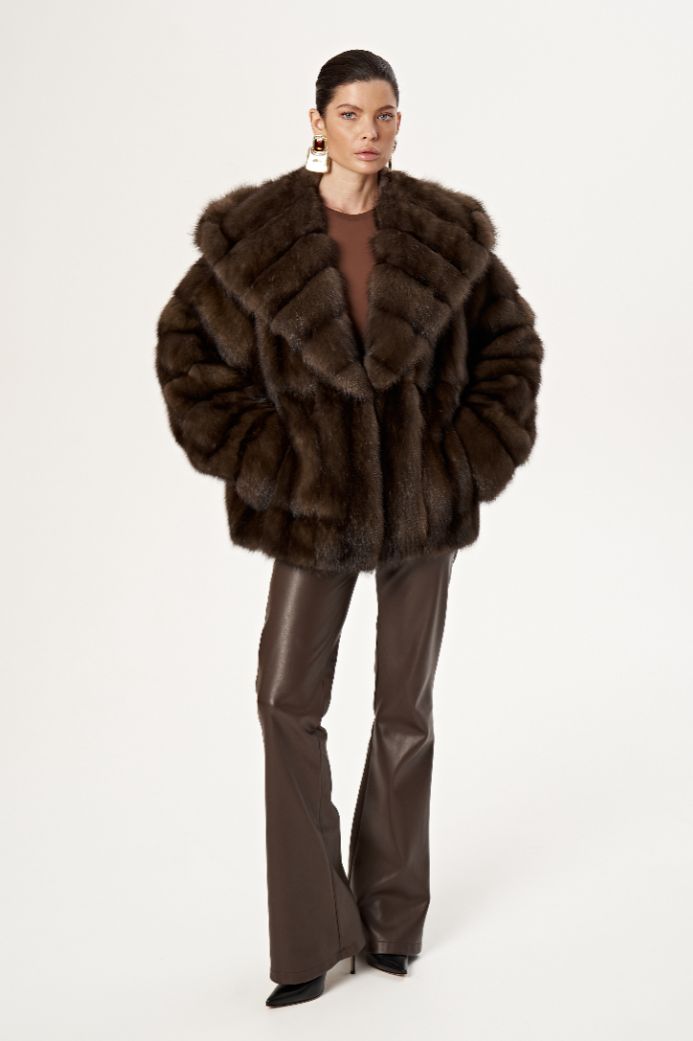Шуба из соболя с капюшоном 1073 