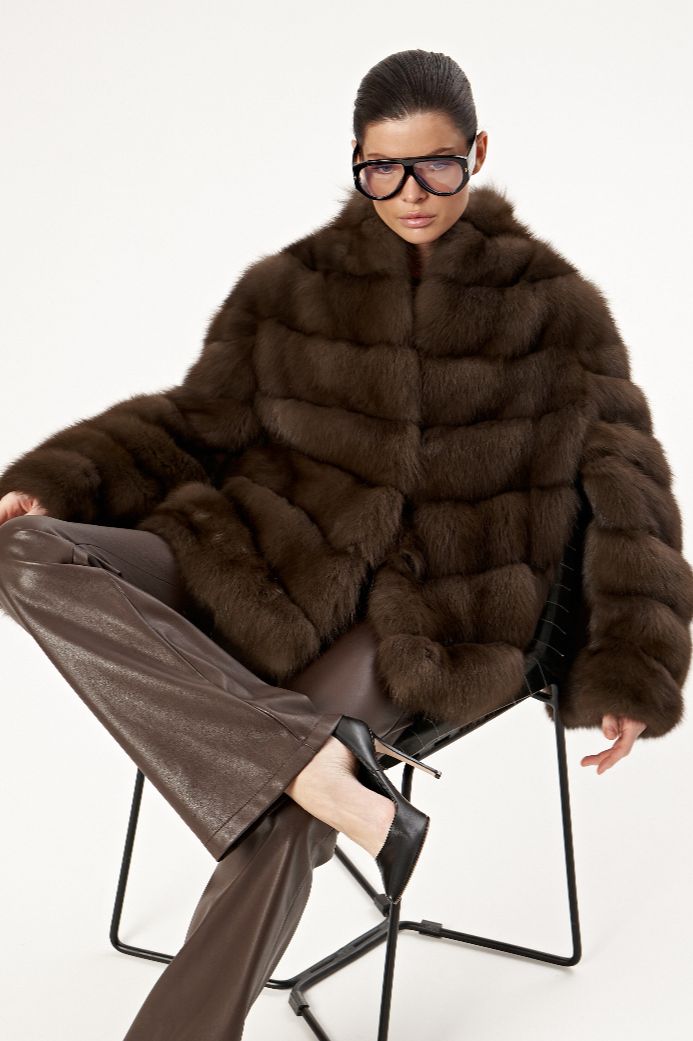 Шуба из меха куницы 1101 