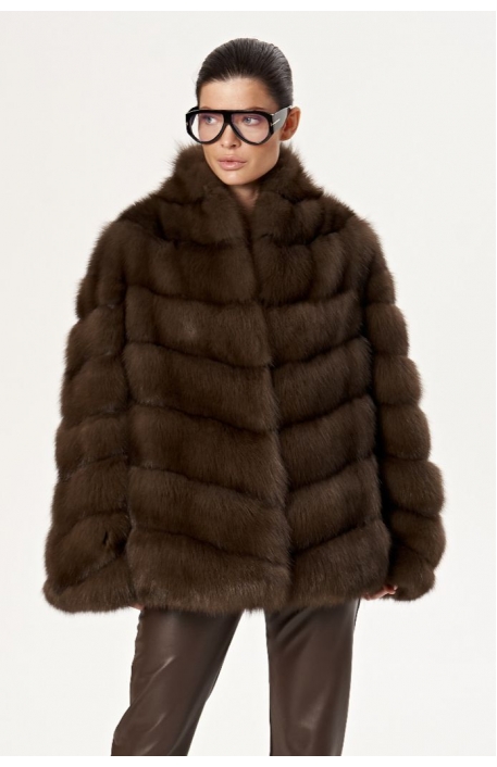 Шуба из меха куницы 1101 