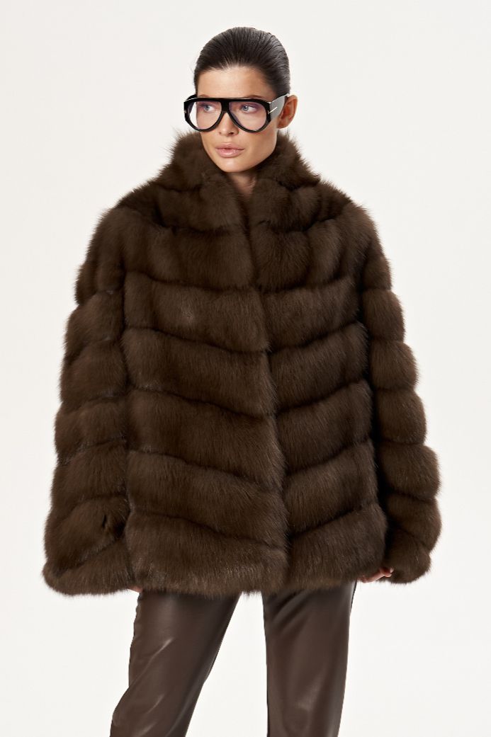 Шуба из меха куницы 1101 