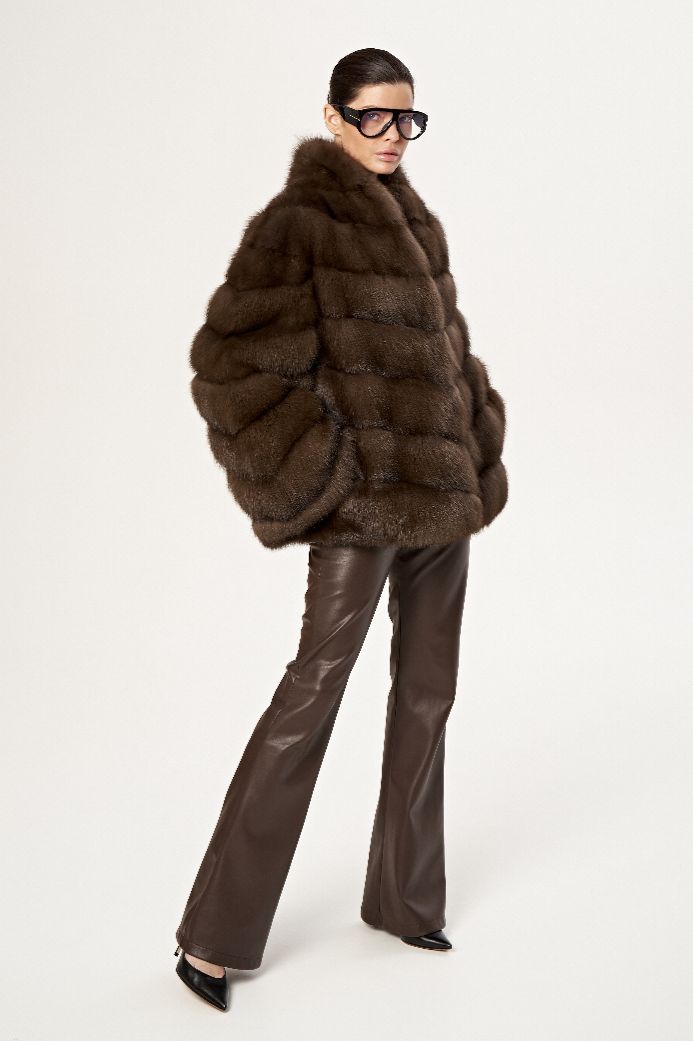 Шуба из меха куницы 1101 