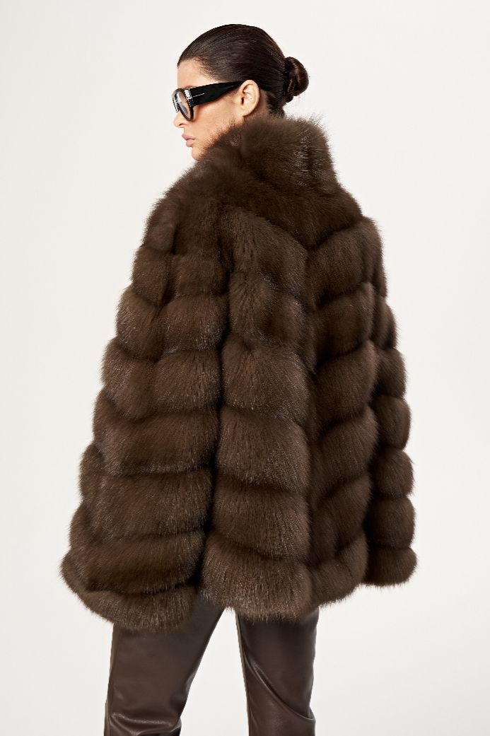 Шуба из меха куницы 1101 