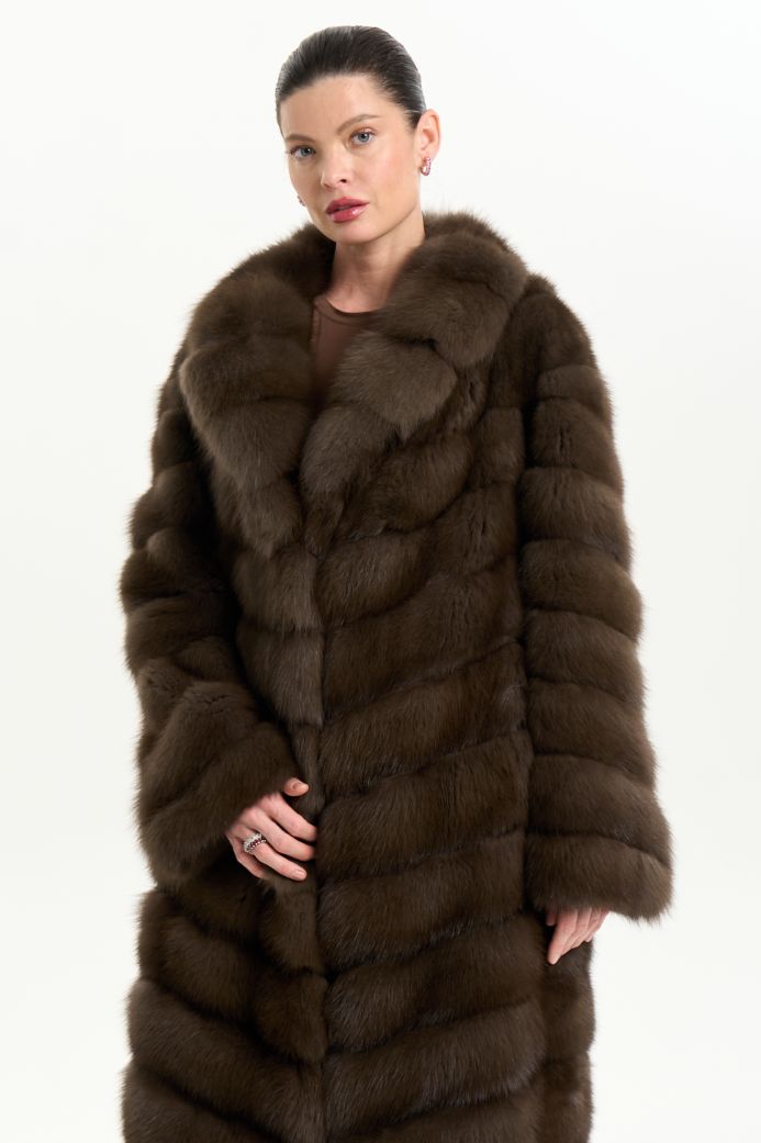 Шуба из меха куницы 1122