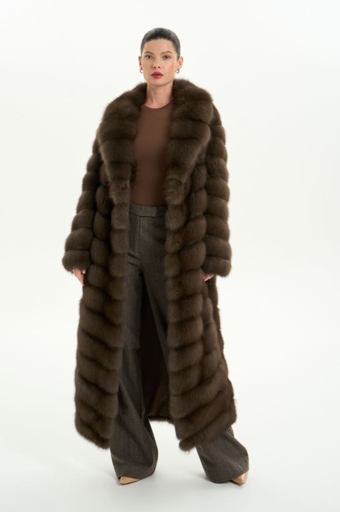 Шуба из меха куницы 1122