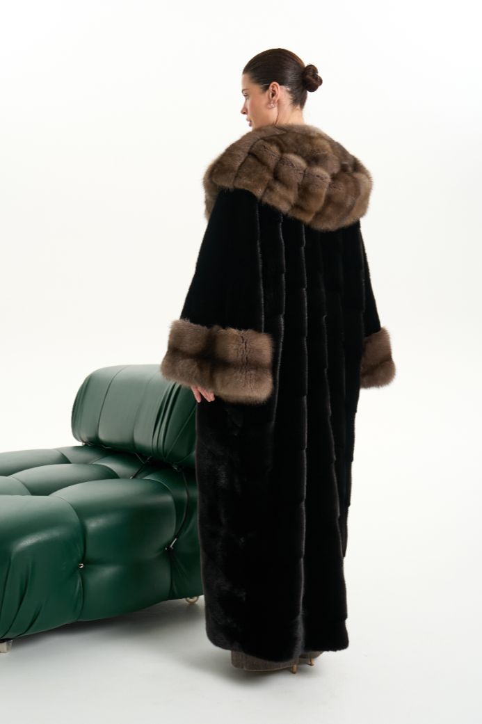 Норковая шуба Blackglama с мехом соболя 1124