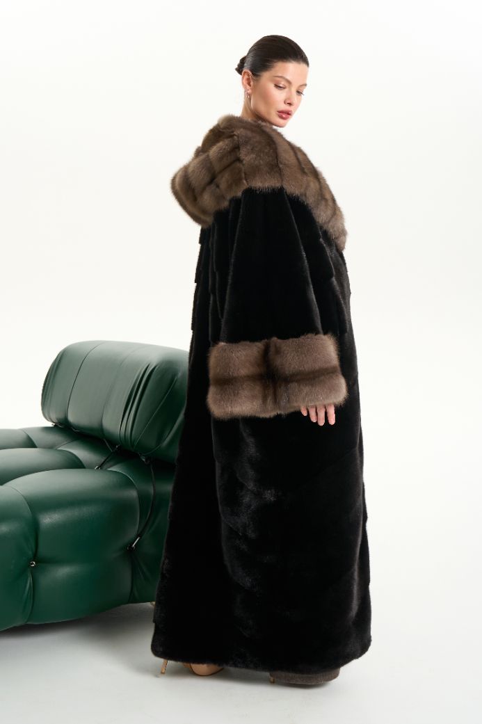 Норковая шуба Blackglama с мехом соболя 1124