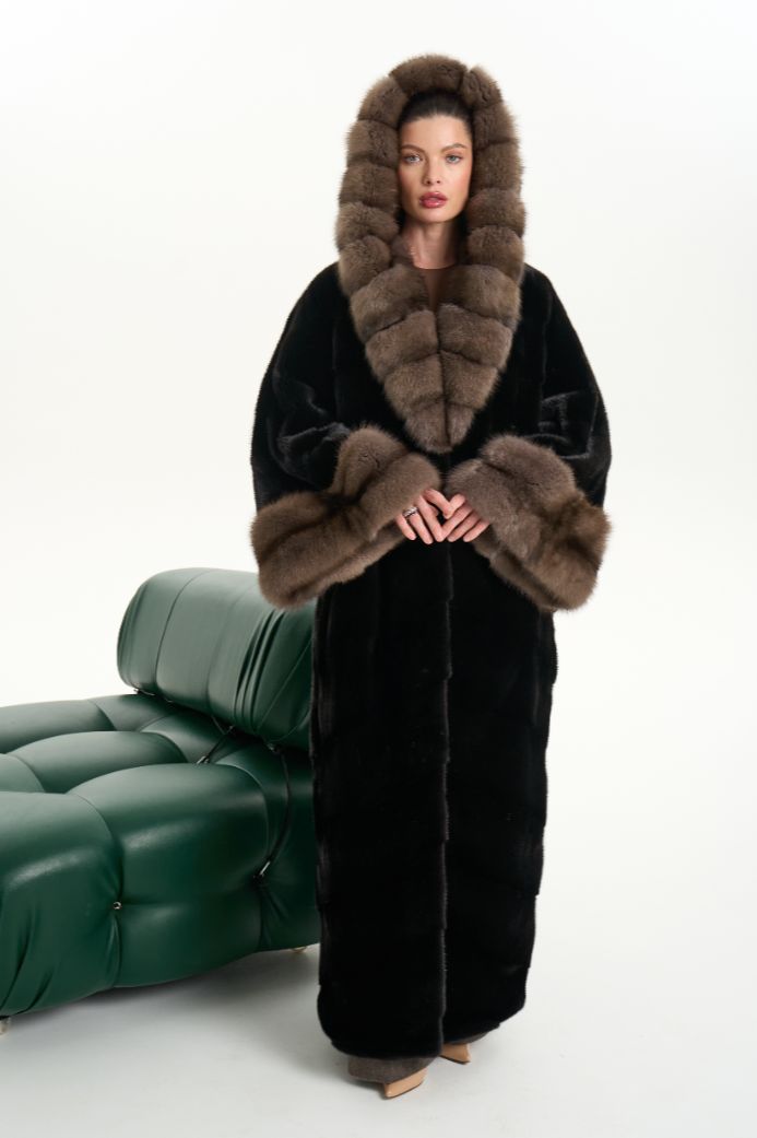 Норковая шуба Blackglama с мехом соболя 1124