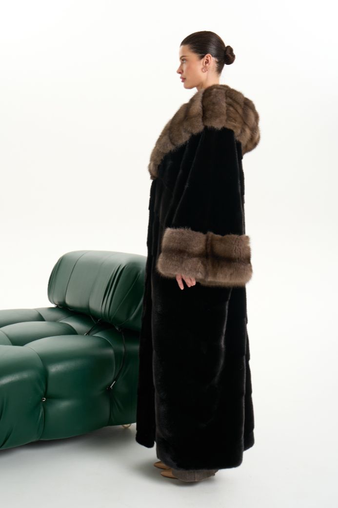 Норковая шуба Blackglama с мехом соболя 1124